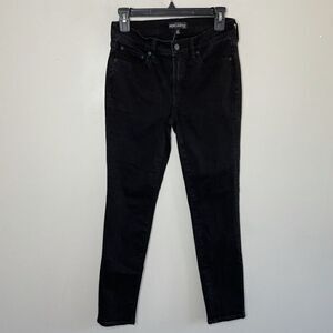 J CREW Skinny Jeans 27 Womens Black Mid-Rise Denim EUC Cotton Stretch J5498